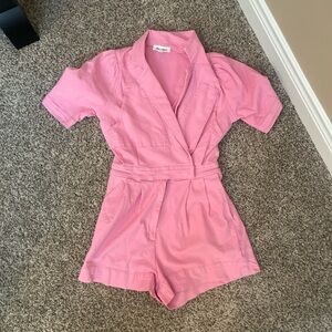 Day + Moon Pink Demim Romper